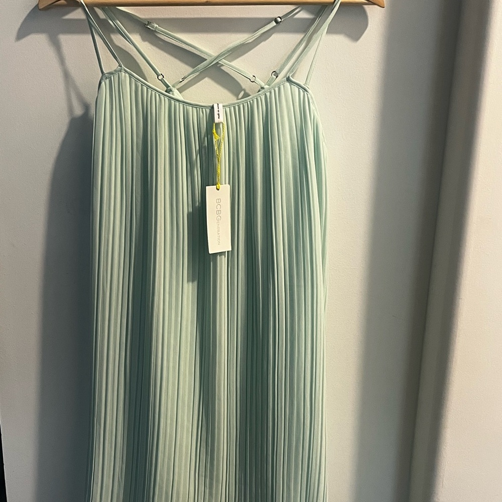 BCBGeneration Mint Pleated Dress